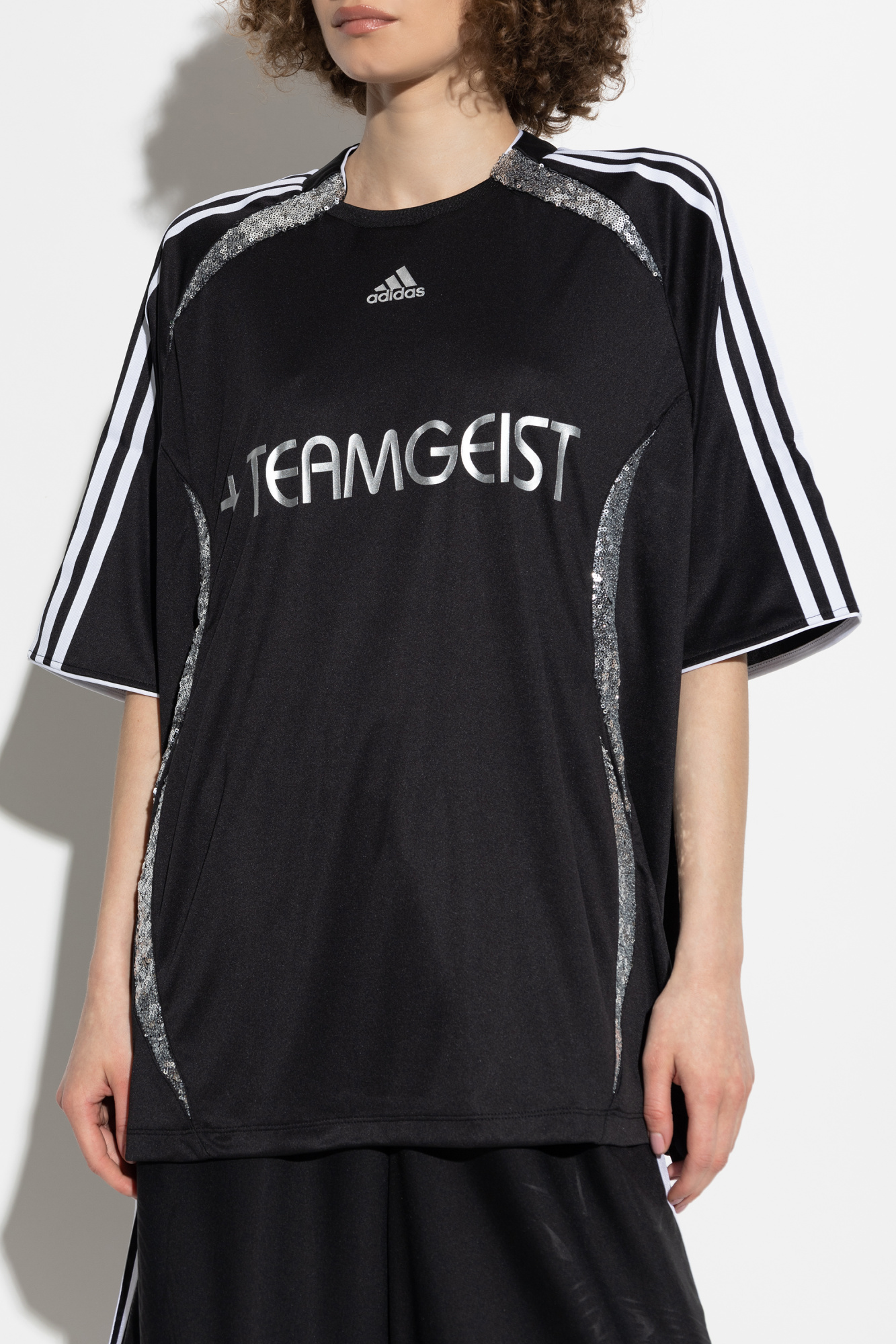 Black T-shirt with sequins ADIDAS Originals - Vitkac GB
